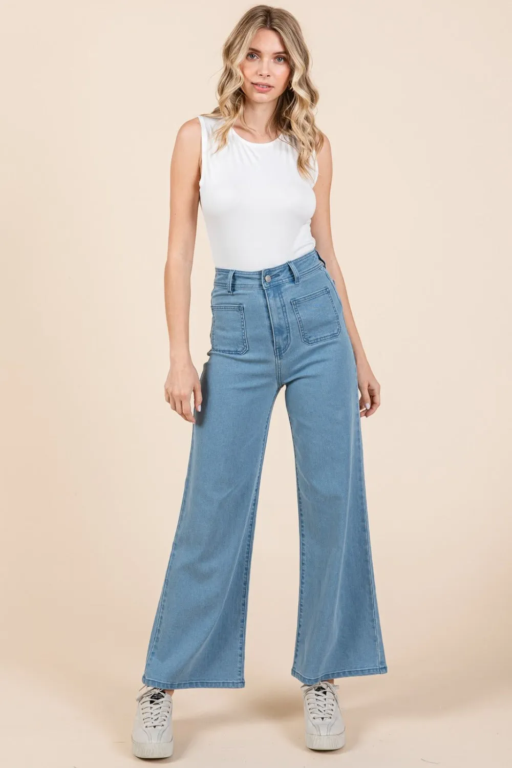 Mittoshop High Waist Wide Leg Jeans sold by Roxie’s Picks