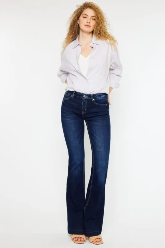 Kancan Mid Rise Slim Flare Jeans sold by Roxie’s Picks