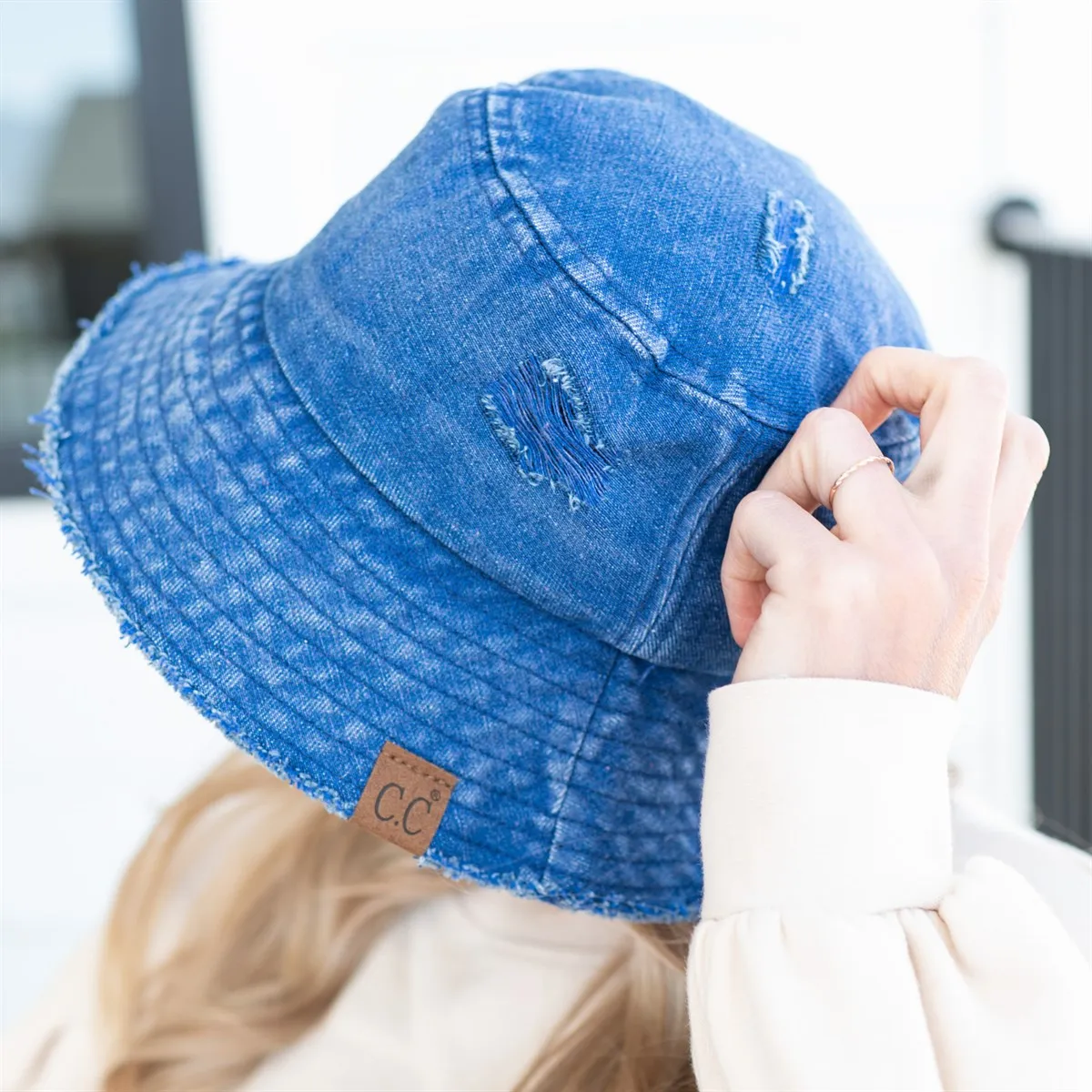 CC Stone Washed Denim Bucket sold by Roxie’s Picks product image thumbnail 5