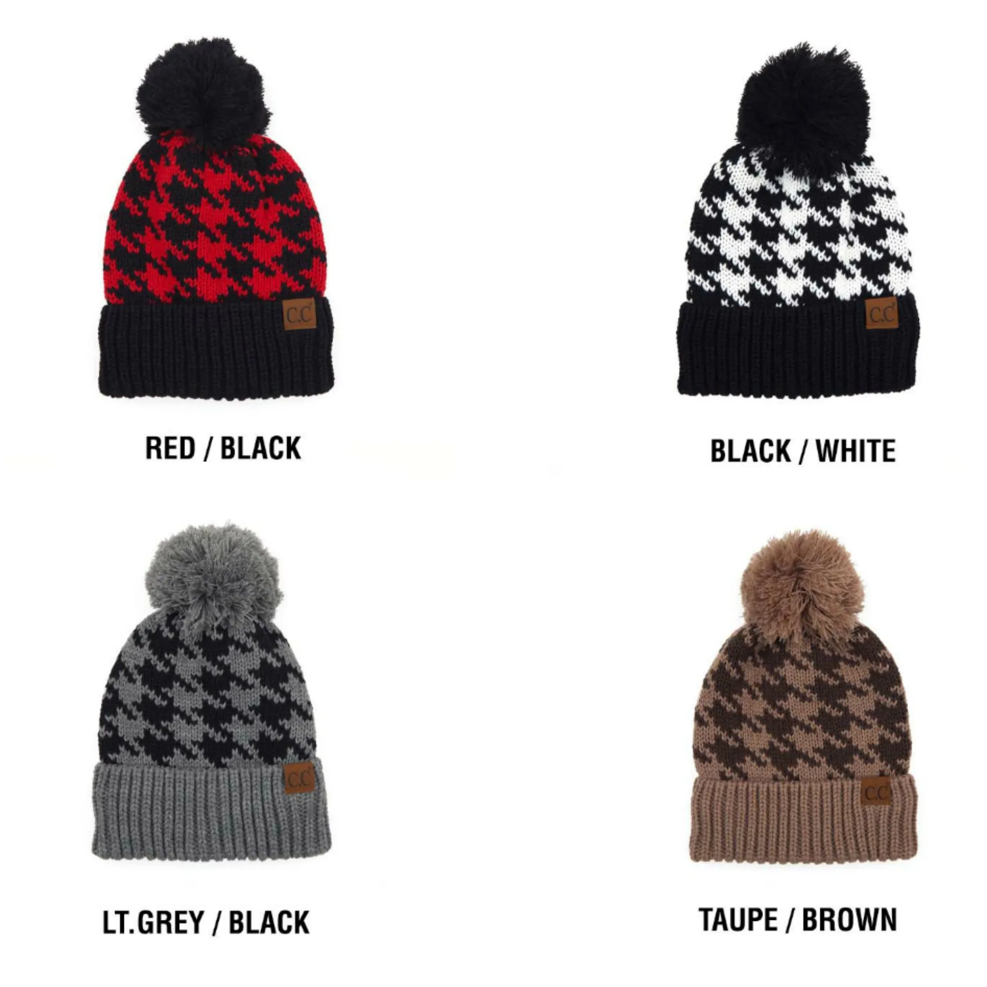 CC Houndstooth Beanie sold by Roxie’s Picks product image thumbnail 2