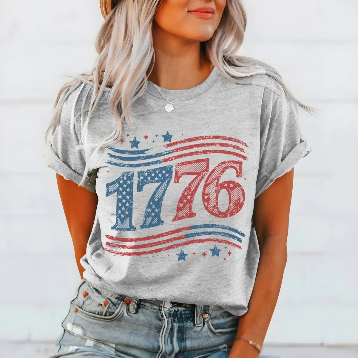 1776 Stars and Stripes Graphic Tee sold by Roxie’s Picks product image thumbnail 4