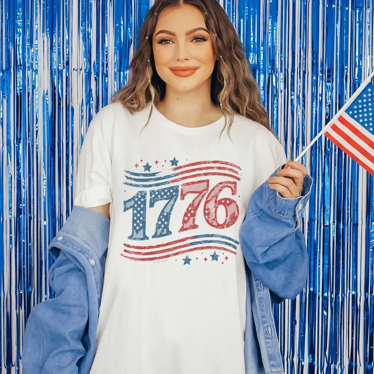 1776 Stars and Stripes Graphic Tee sold by Roxie’s Picks product image thumbnail 2