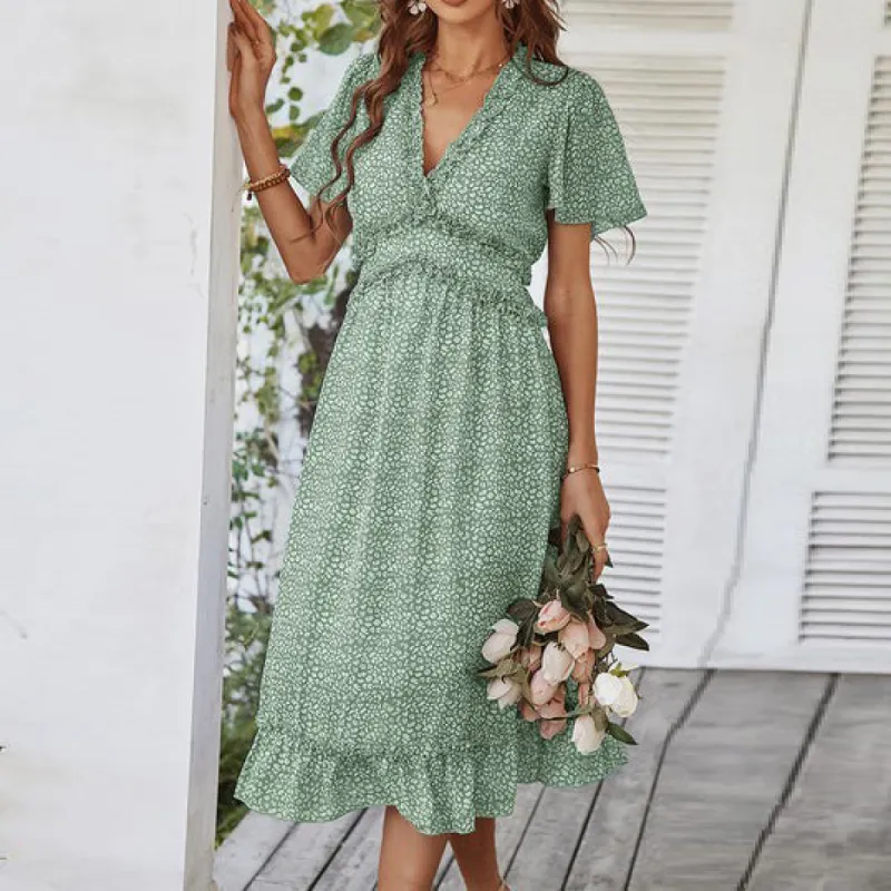 Floral Flounce Midi Dress sold by Roxie’s Picks