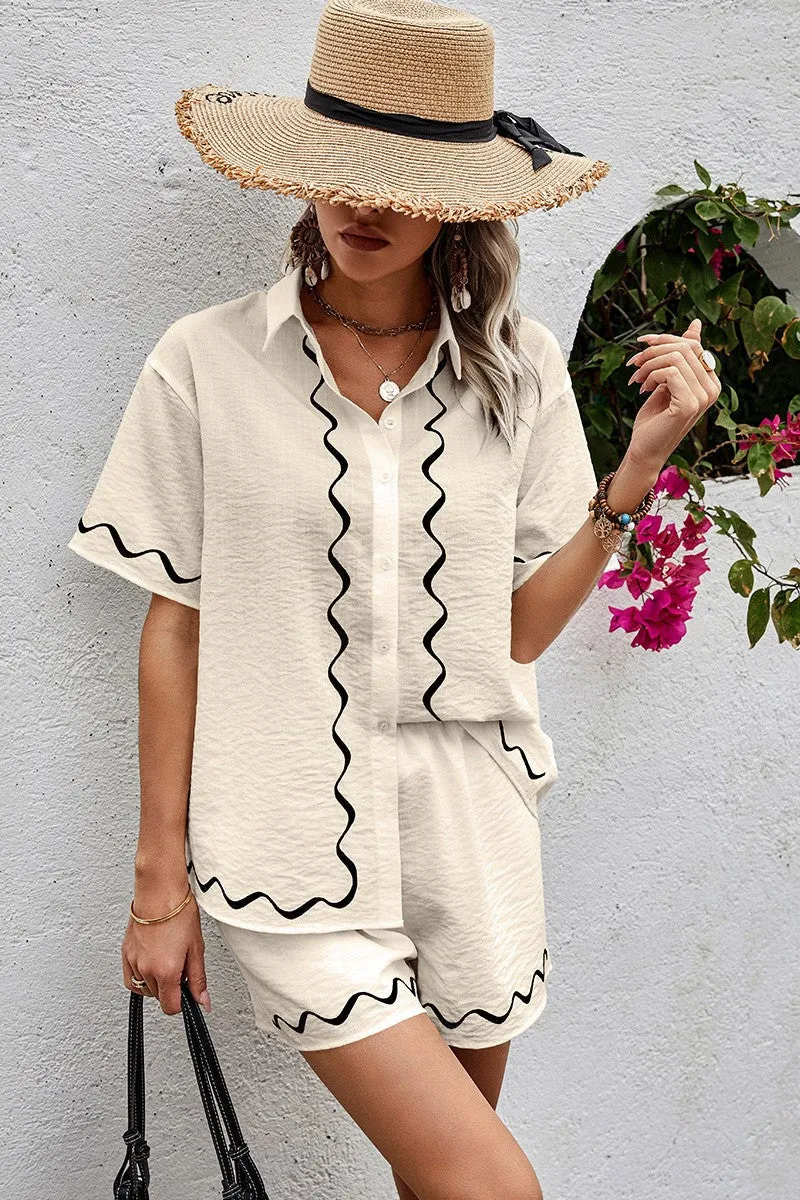 Shoreline Breeze Shirt & Shorts Set sold by Roxie’s Picks product image thumbnail 3