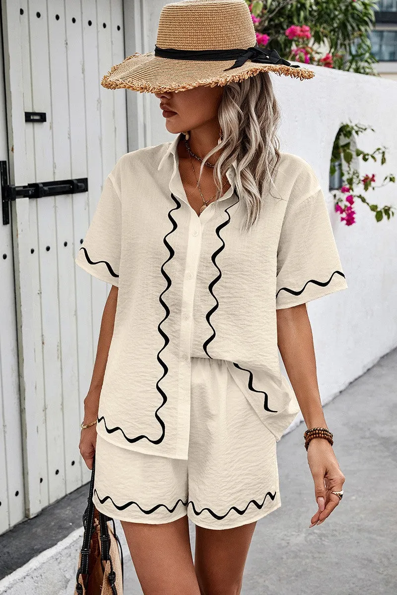 Shoreline Breeze Shirt & Shorts Set sold by Roxie’s Picks product image thumbnail 5