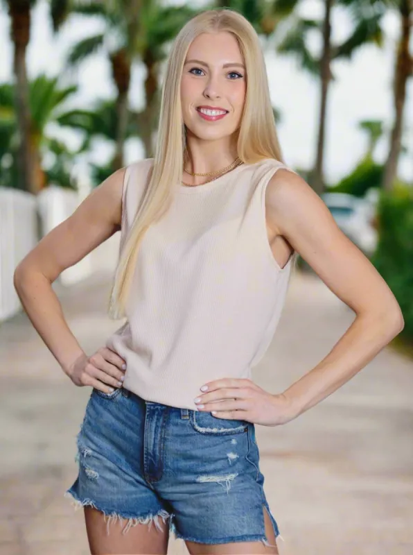 Essential Waffle Tank Top sold by Roxie’s Picks