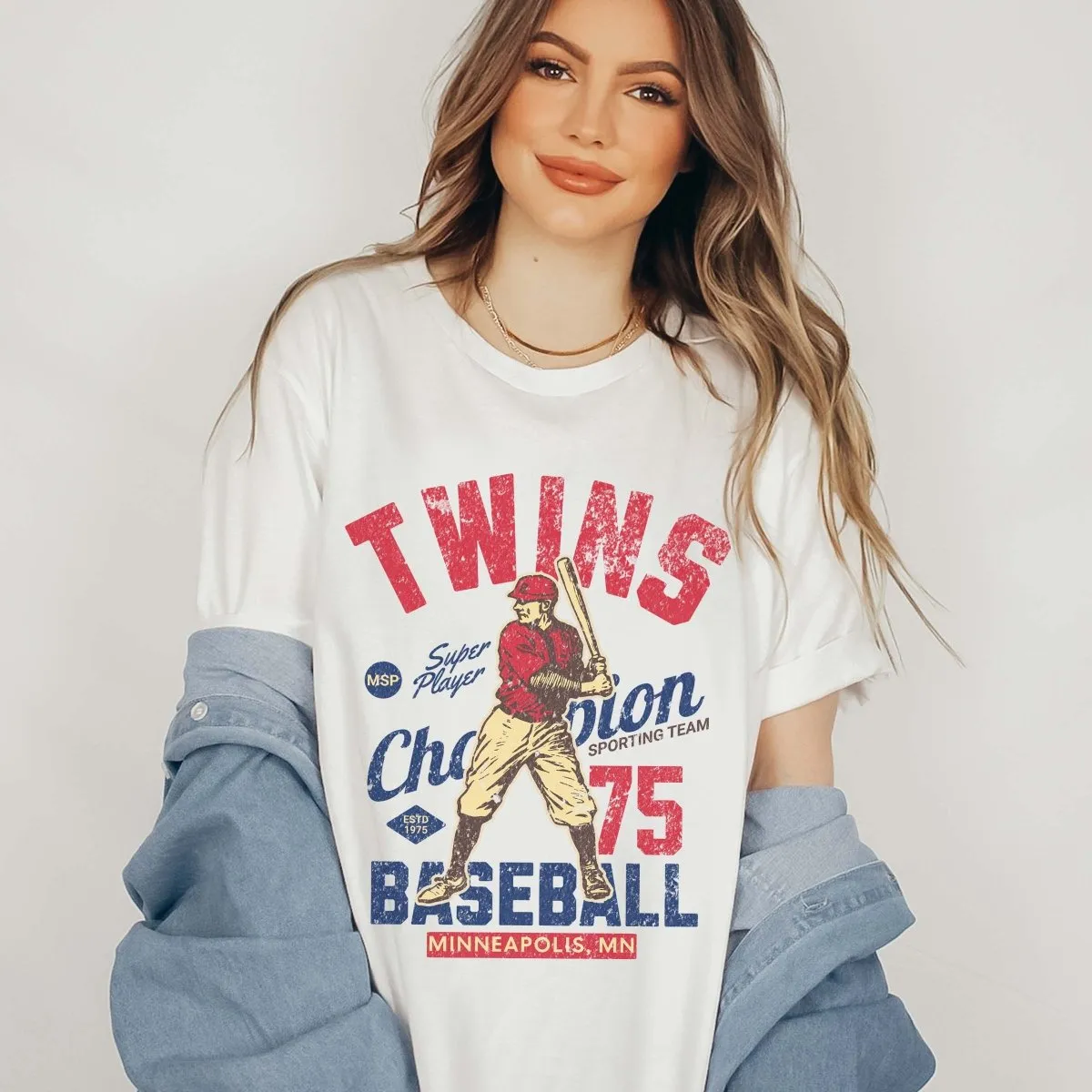 Twins Vintage Baseball Team Tee sold by Roxie’s Picks