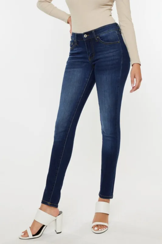 Kancan Mid Rise Gradient Skinny Jeans sold by Roxie’s Picks