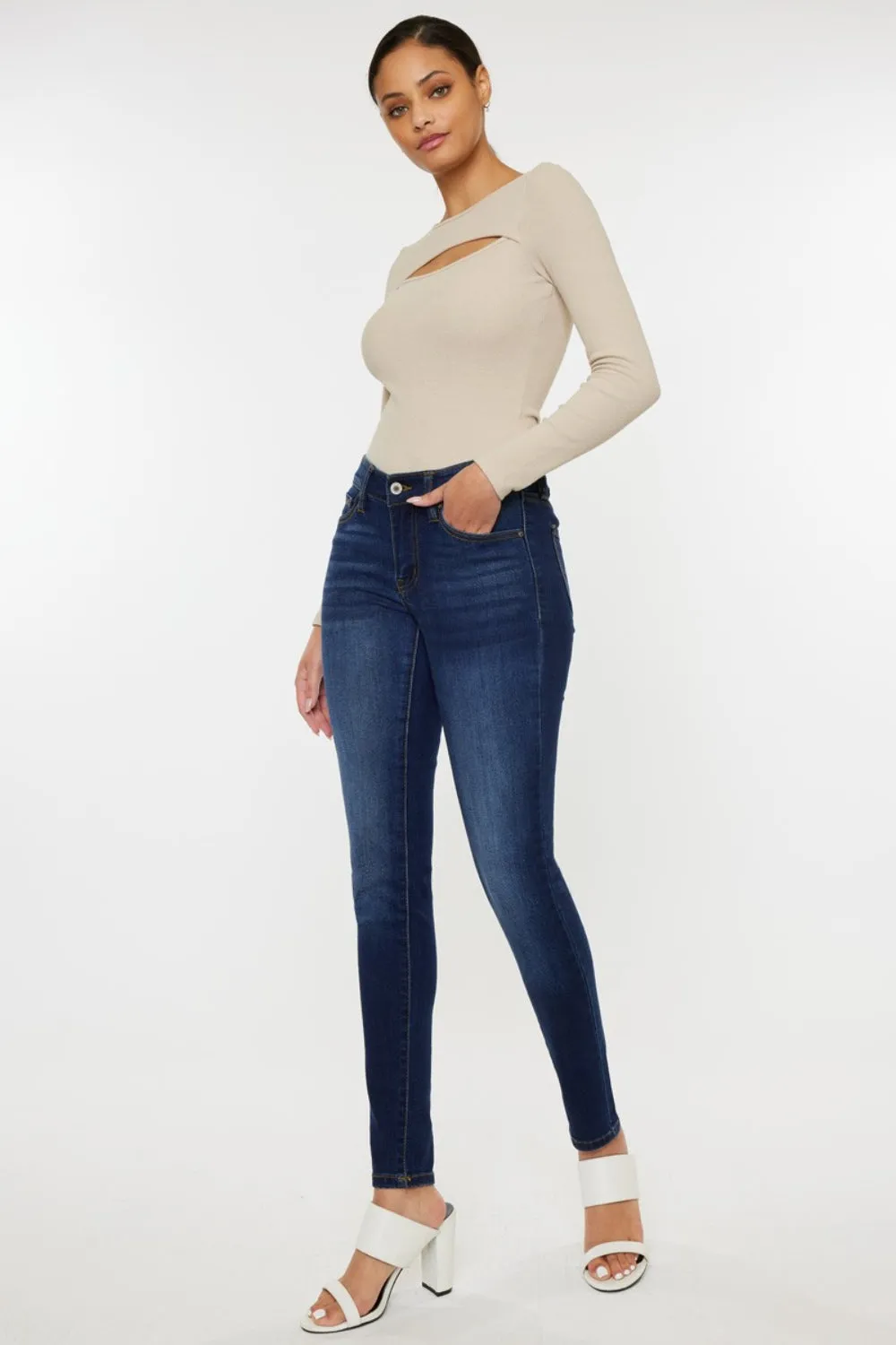Kancan Mid Rise Gradient Skinny Jeans sold by Roxie’s Picks product image thumbnail 5