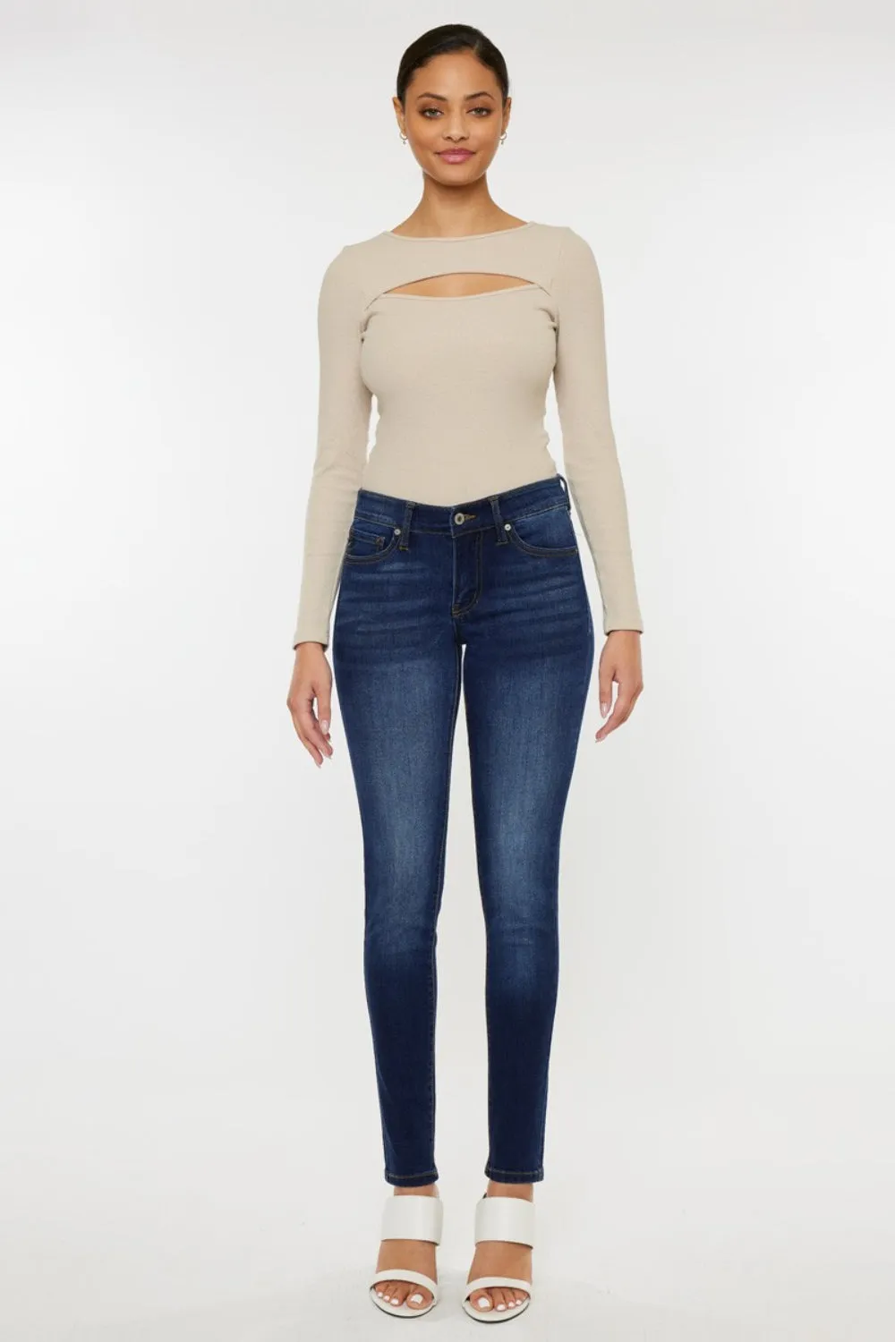 Kancan Mid Rise Gradient Skinny Jeans sold by Roxie’s Picks product image thumbnail 3