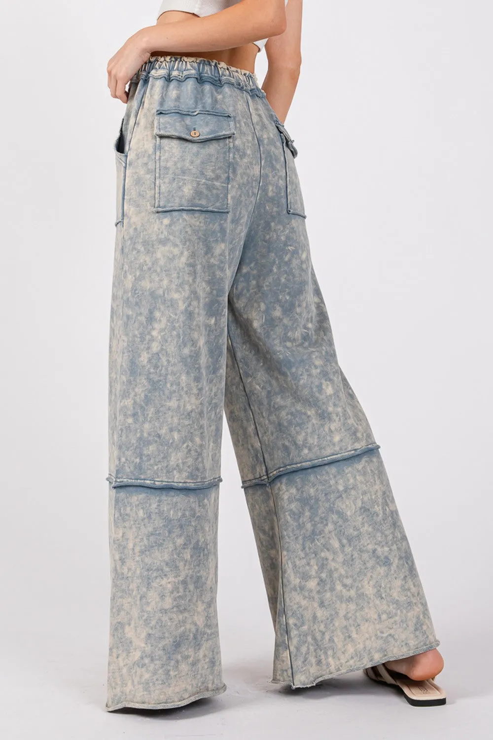 SAGE + FIG Mineral Washed Terry Wide Leg Pants sold by Roxie’s Picks product image thumbnail 2