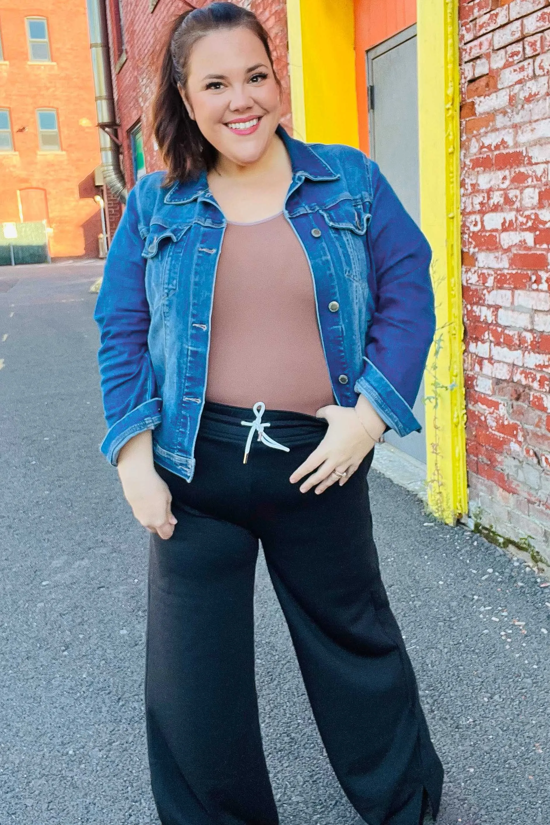 Weekend Ready Black Scuba Knit Drawstring Wide Leg Pants sold by Roxie’s Picks product image thumbnail 4