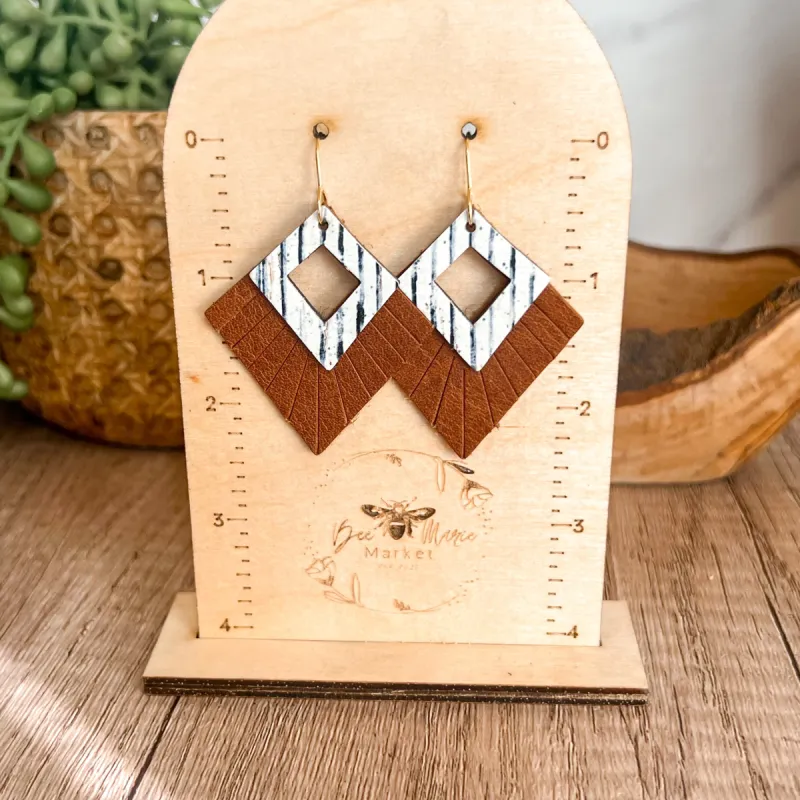 Tan Cynthia Layered Fringe Earrings sold by Roxie’s Picks