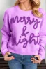 MERRY & BRIGHT Christmas Dropped Shoulder Cropped Sweater sold by Roxie’s Picks