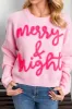 MERRY & BRIGHT Christmas Dropped Shoulder Cropped Sweater sold by Roxie’s Picks