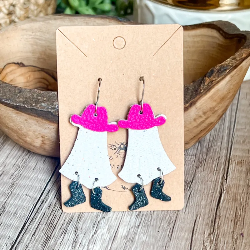 Glitter Cowgirl Ghost Earrings sold by Roxie’s Picks
