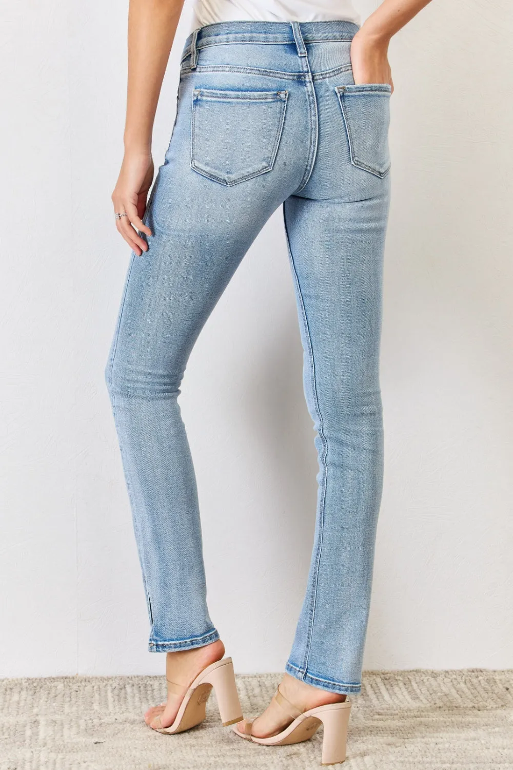 Kancan Full Size Mid Rise Y2K Slit Bootcut Jeans sold by Roxie’s Picks product image thumbnail 3