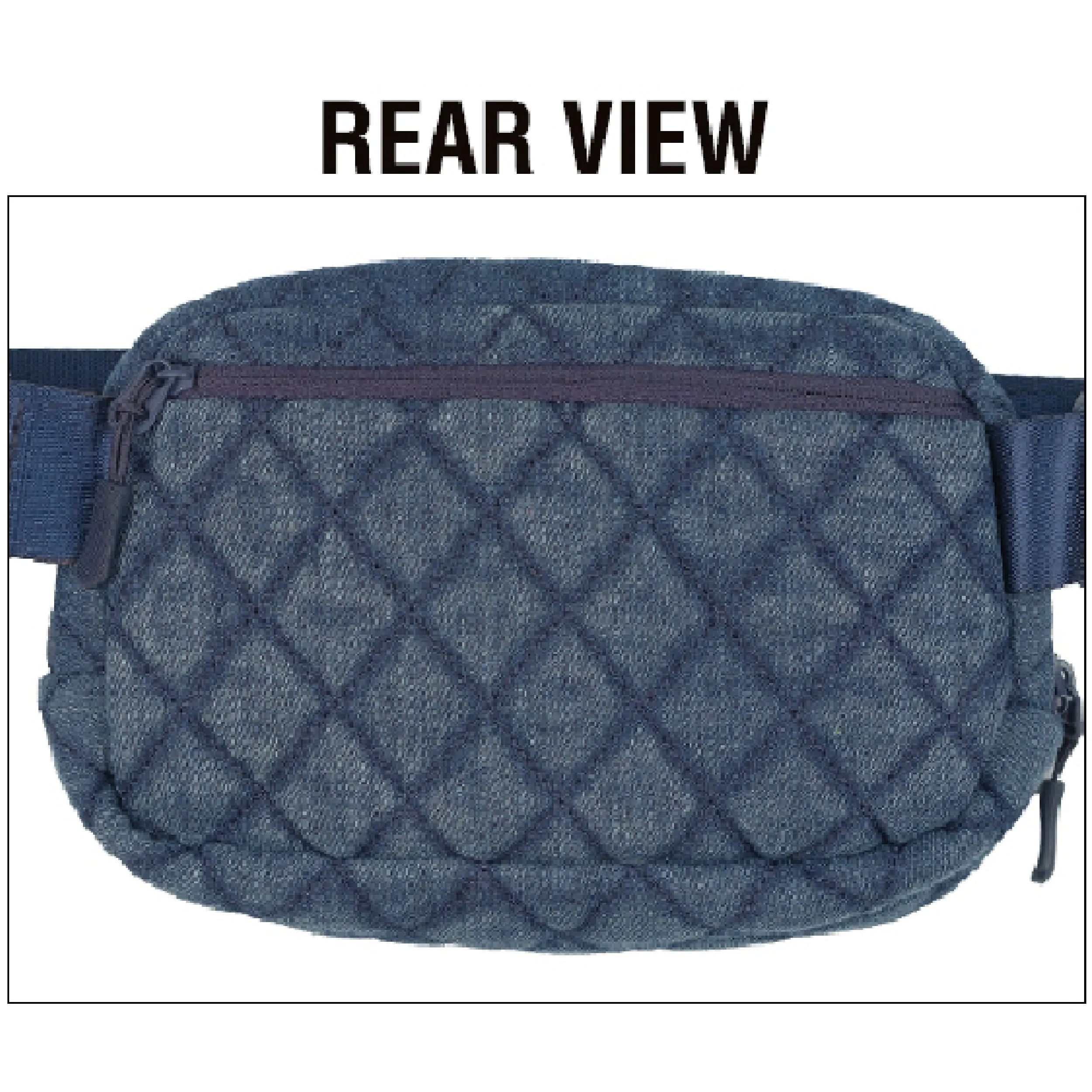 CC Denim Diamond Quilted Fanny Pack by Truly Contagious sold by Roxie’s Picks product image thumbnail 3
