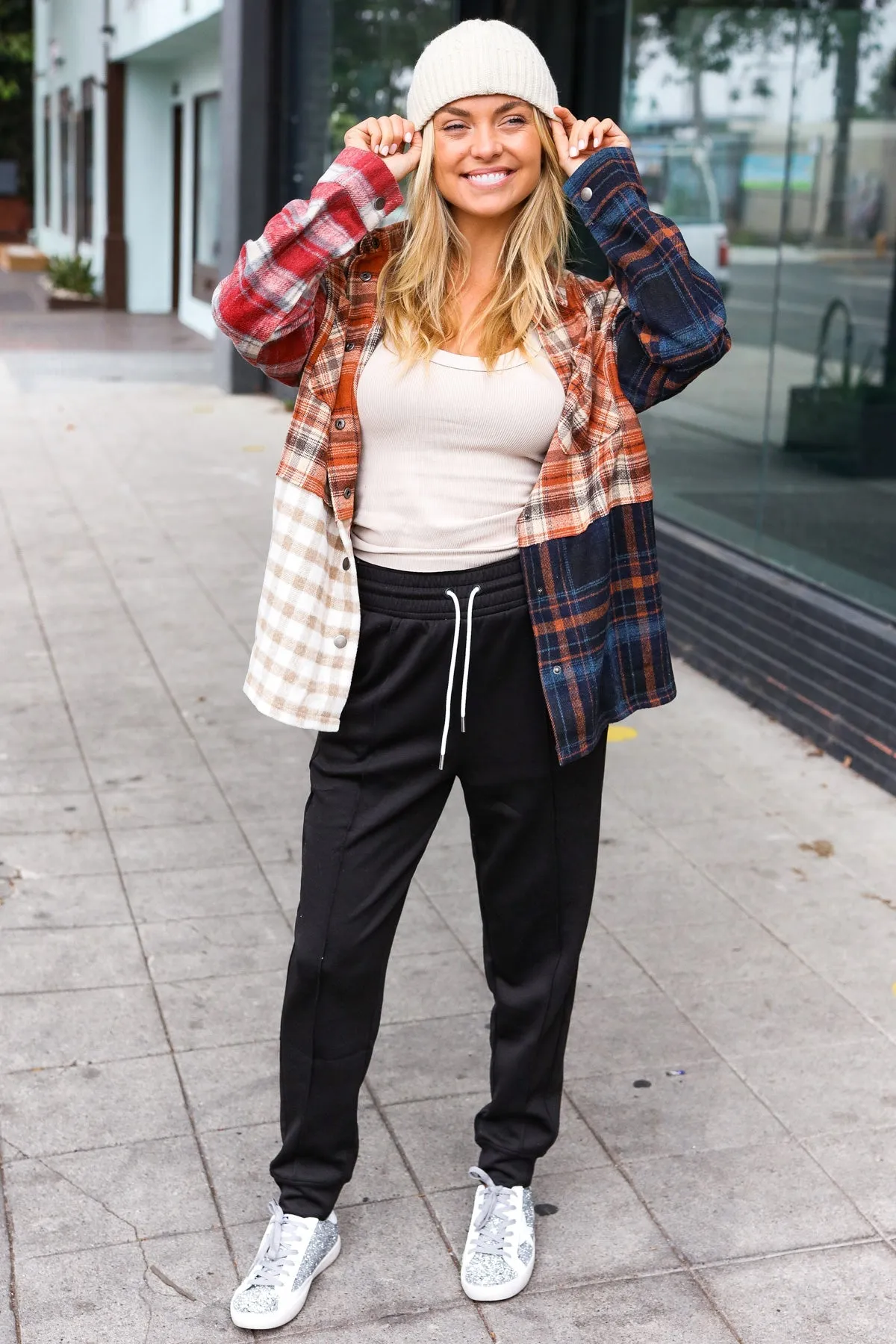 Black Scuba Knit Front Seam Sweatpants sold by Roxie’s Picks product image thumbnail 2