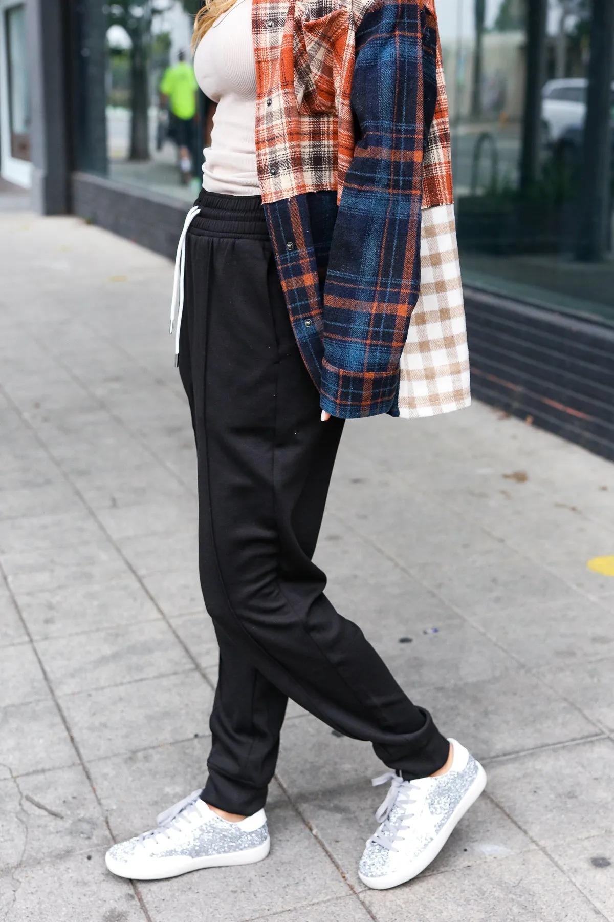 Black Scuba Knit Front Seam Sweatpants sold by Roxie’s Picks product image thumbnail 4