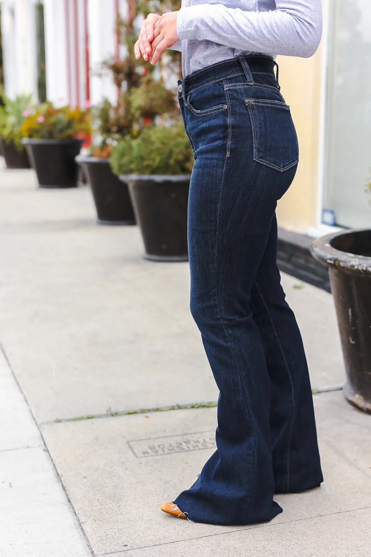 Judy Blue Dark Wash Raw Hem Jeans sold by Roxie’s Picks product image thumbnail 5