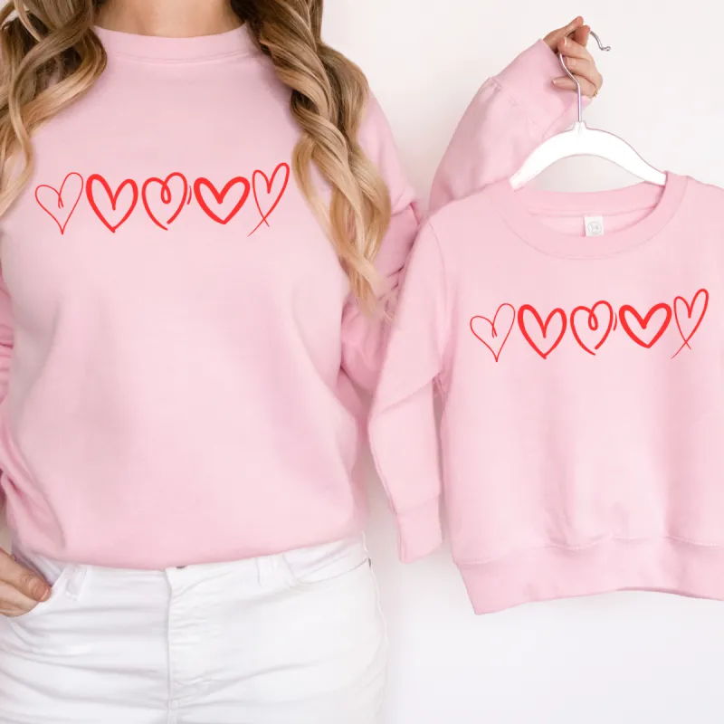 Red Heart Sweatshirt Size 2x-7 sold by Roxie’s Picks