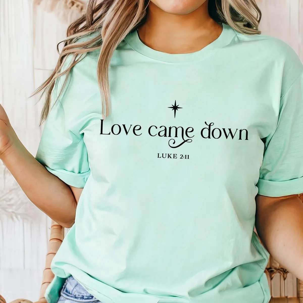 Love Came Down Bella Graphic Tee sold by Roxie’s Picks product image thumbnail 3