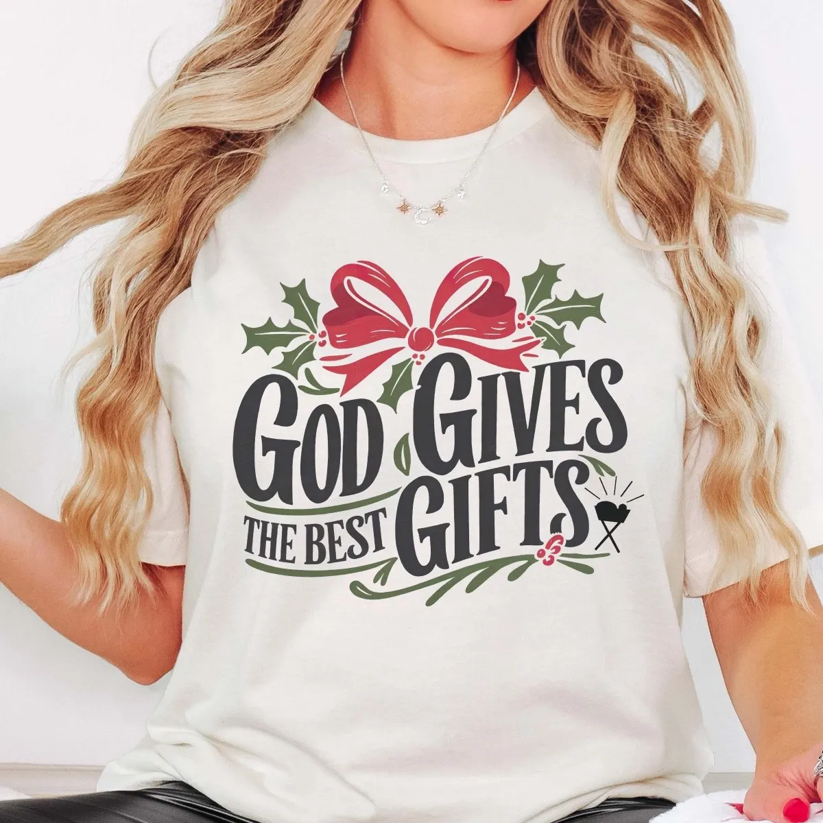 God Gives The Best Gifts Bella Graphic Tee sold by Roxie’s Picks product image thumbnail 3