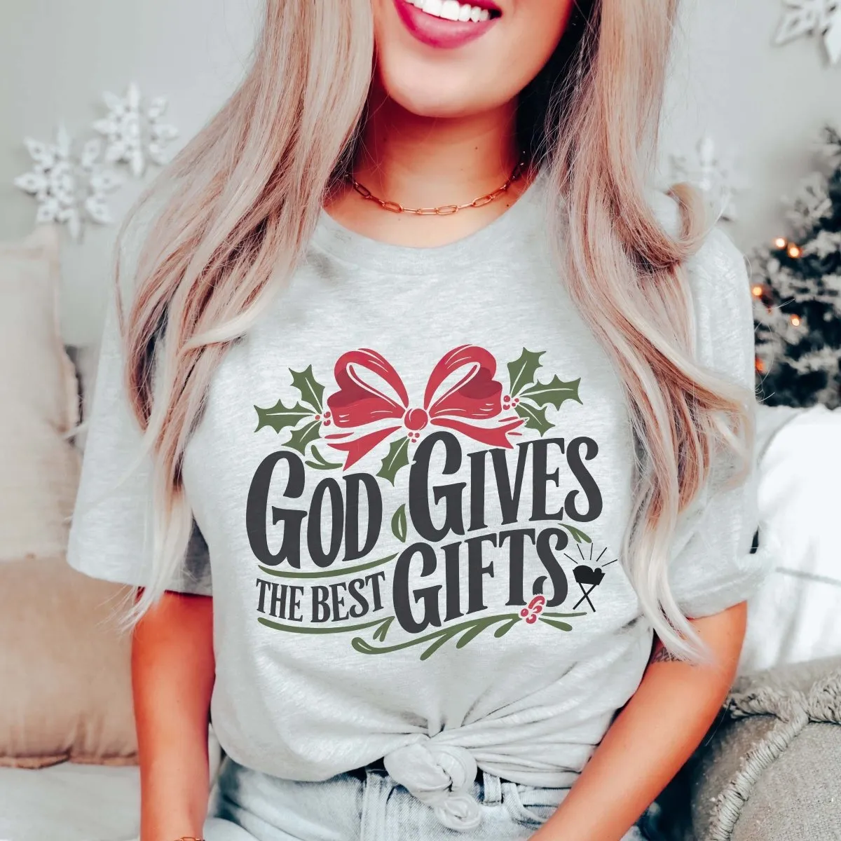 God Gives The Best Gifts Bella Graphic Tee sold by Roxie’s Picks product image thumbnail 2
