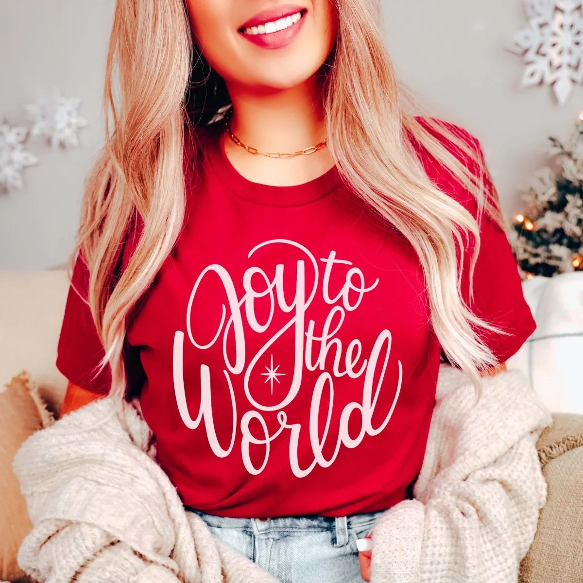 Joy To The World Bella Graphic Tee sold by Roxie’s Picks product image thumbnail 2