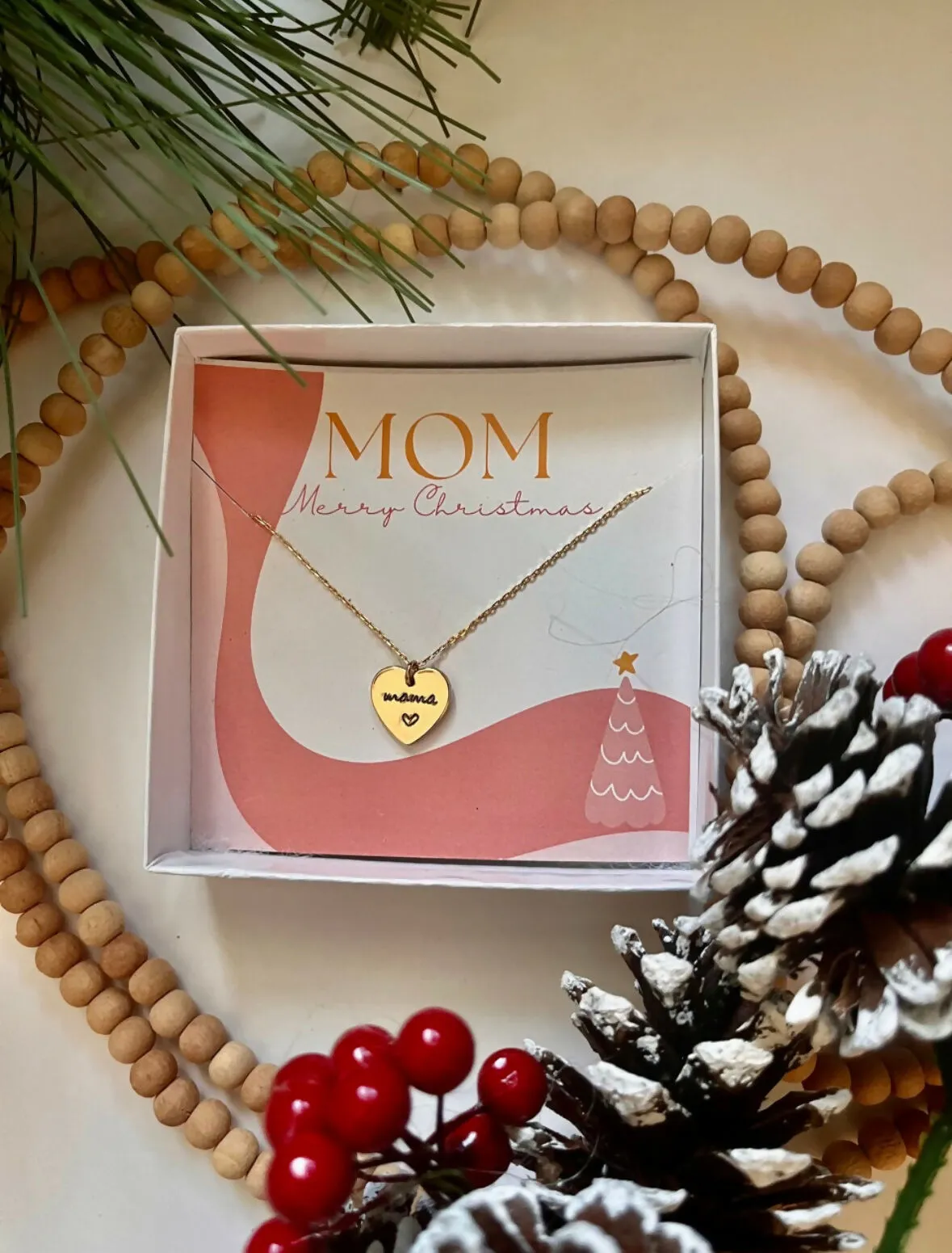 Mother Gift - Gold Heart Minimalist Mama Necklace sold by Roxie’s Picks product image thumbnail 5