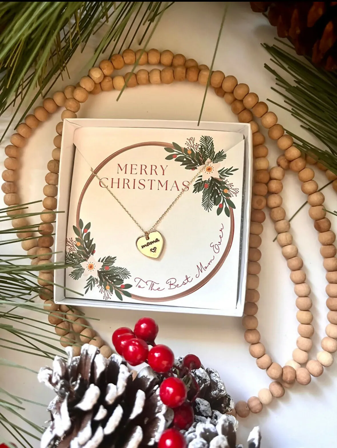 Mother Gift - Gold Heart Minimalist Mama Necklace sold by Roxie’s Picks product image thumbnail 3