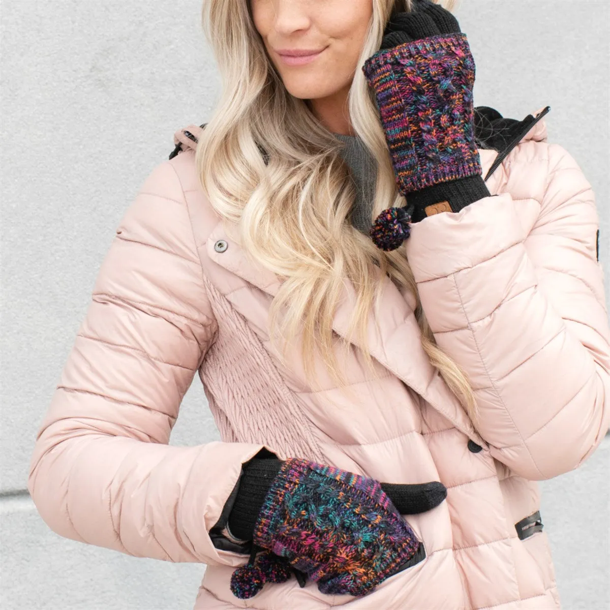 CC Touchscreen Glove w/ Cuff & Pom sold by Roxie’s Picks product image thumbnail 4