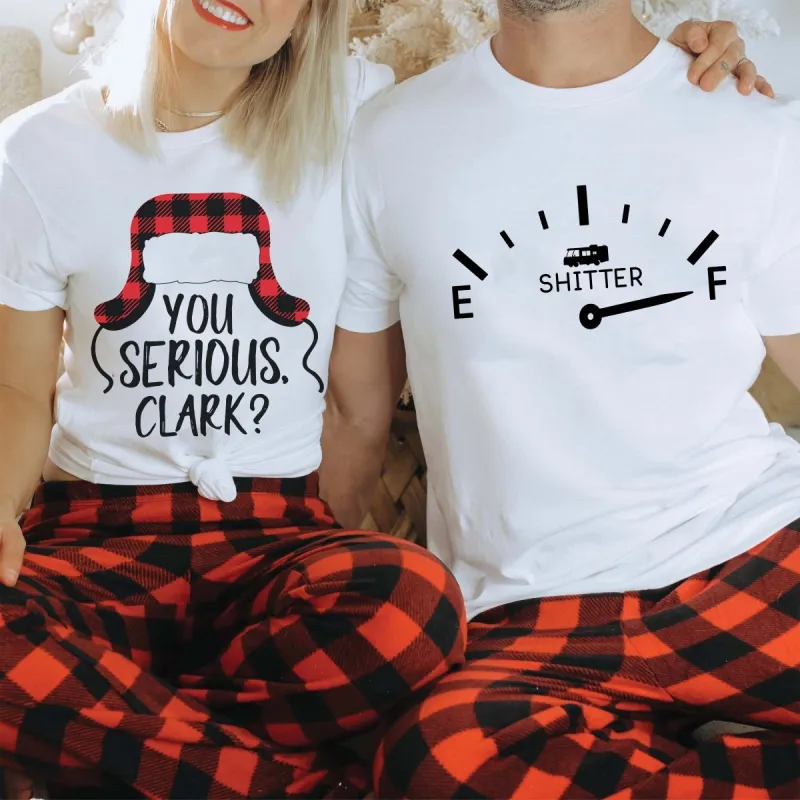 Couple Christmas You Serious Clark & Shitters Full Bella Graphic Tee made by Roxie’s Picks
