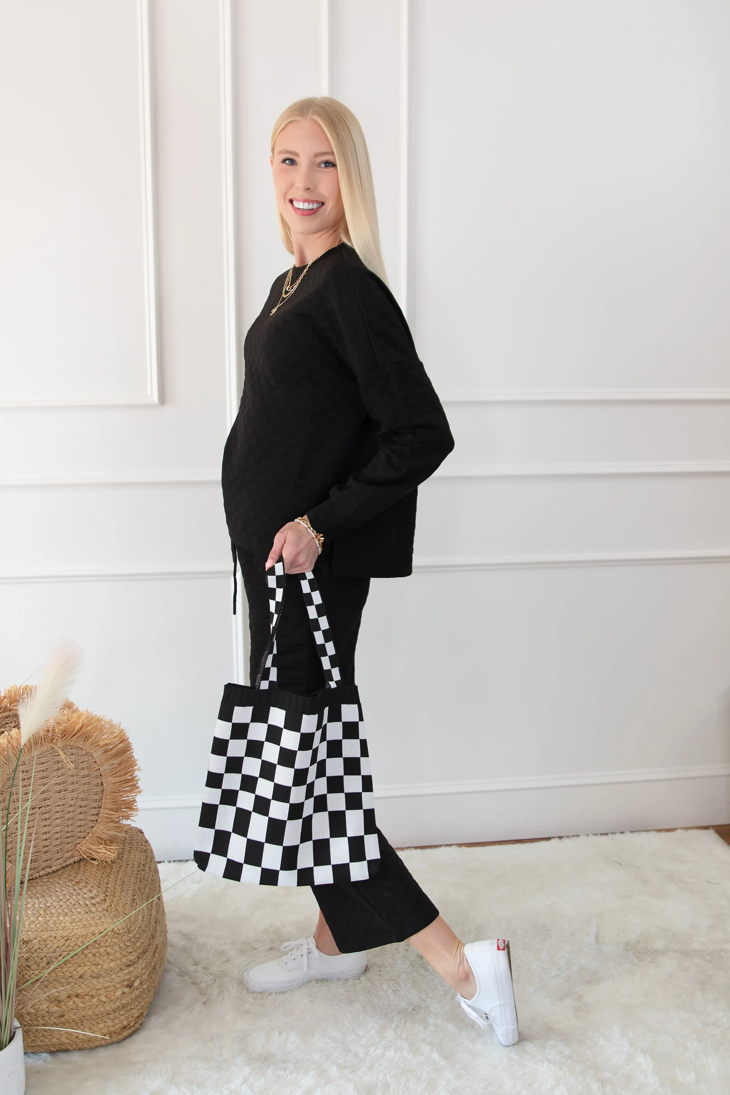 Checkered Tote Bag sold by Roxie’s Picks product image thumbnail 4