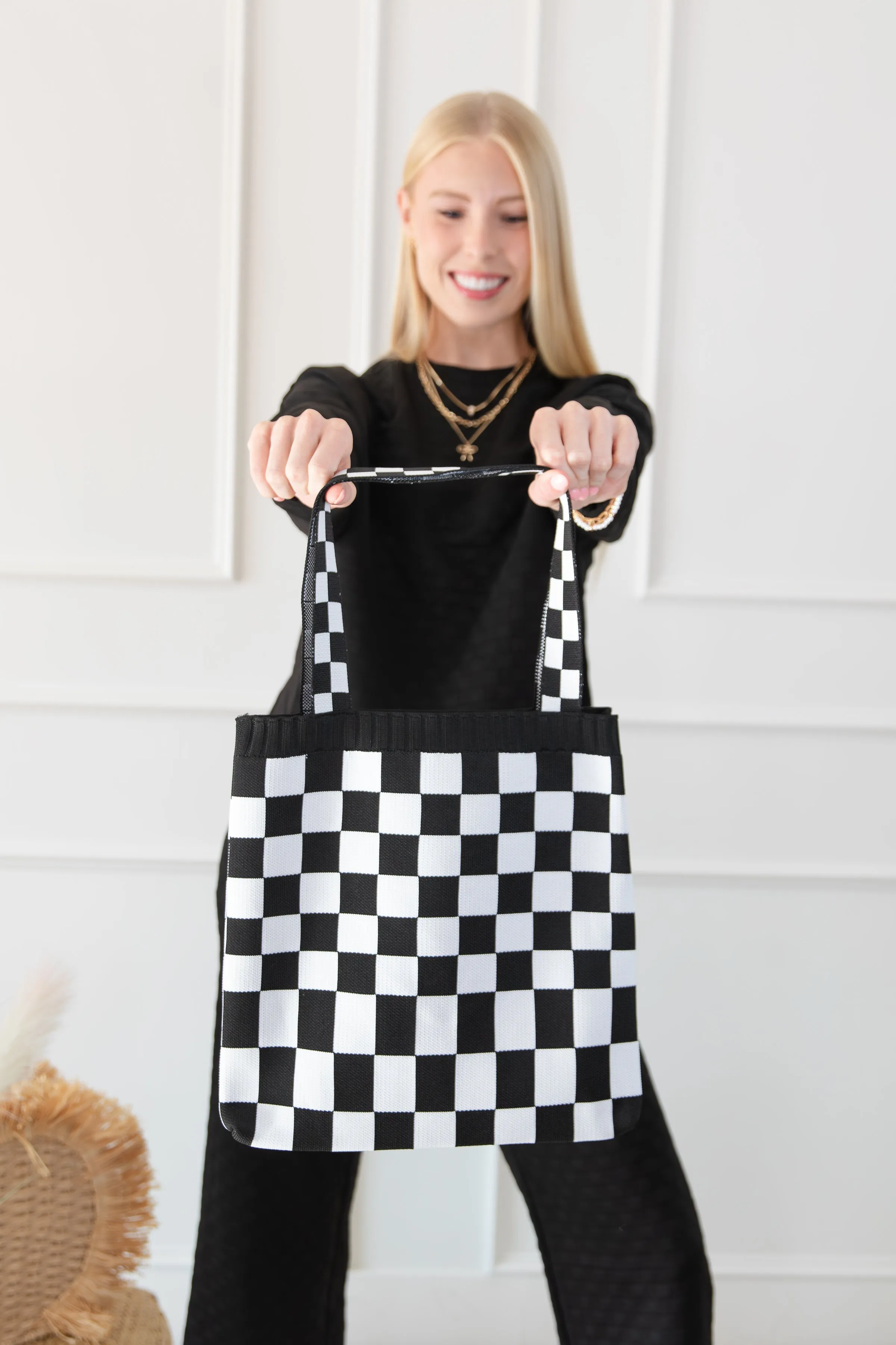 Checkered Tote Bag sold by Roxie’s Picks product image thumbnail 5