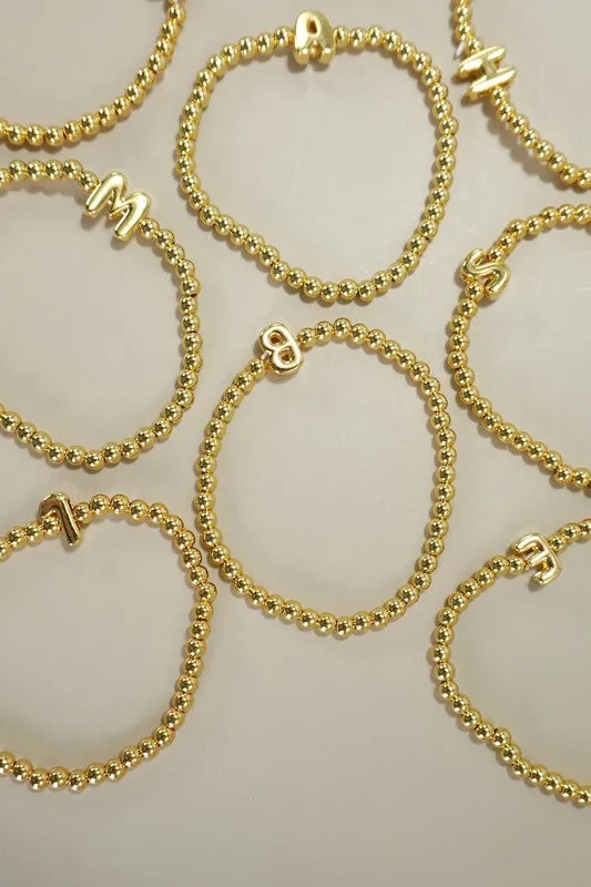 Initial Monogram Bubble Stretch Bead Bracelet sold by Roxie’s Picks product image thumbnail 3