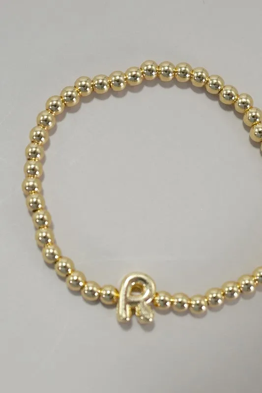 Initial Monogram Bubble Stretch Bead Bracelet sold by Roxie’s Picks product image thumbnail 5