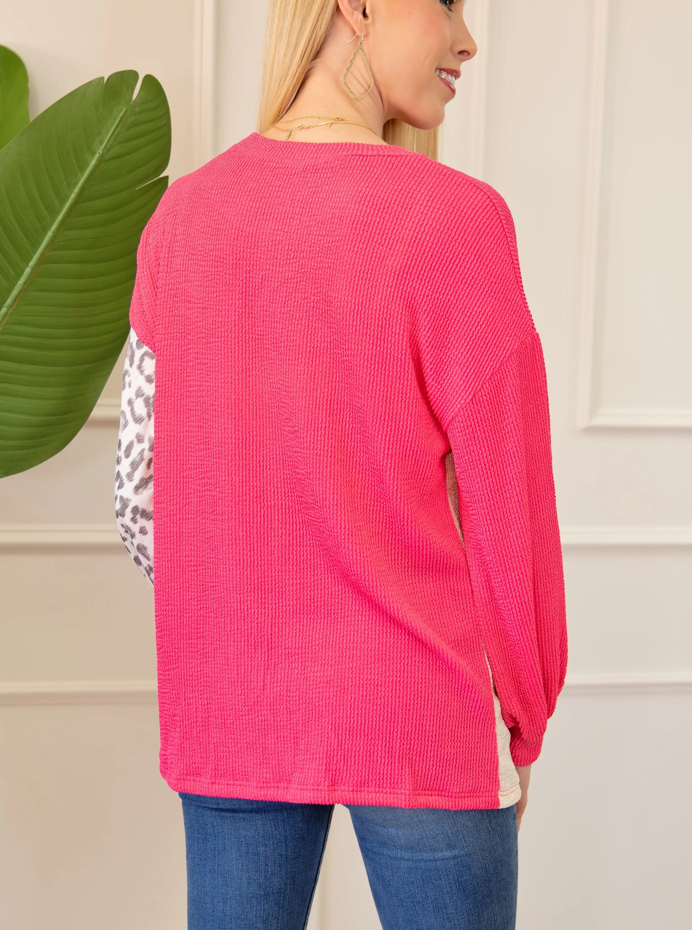 Patchwork & Color Block Ribbed Top sold by Roxie’s Picks product image thumbnail 3