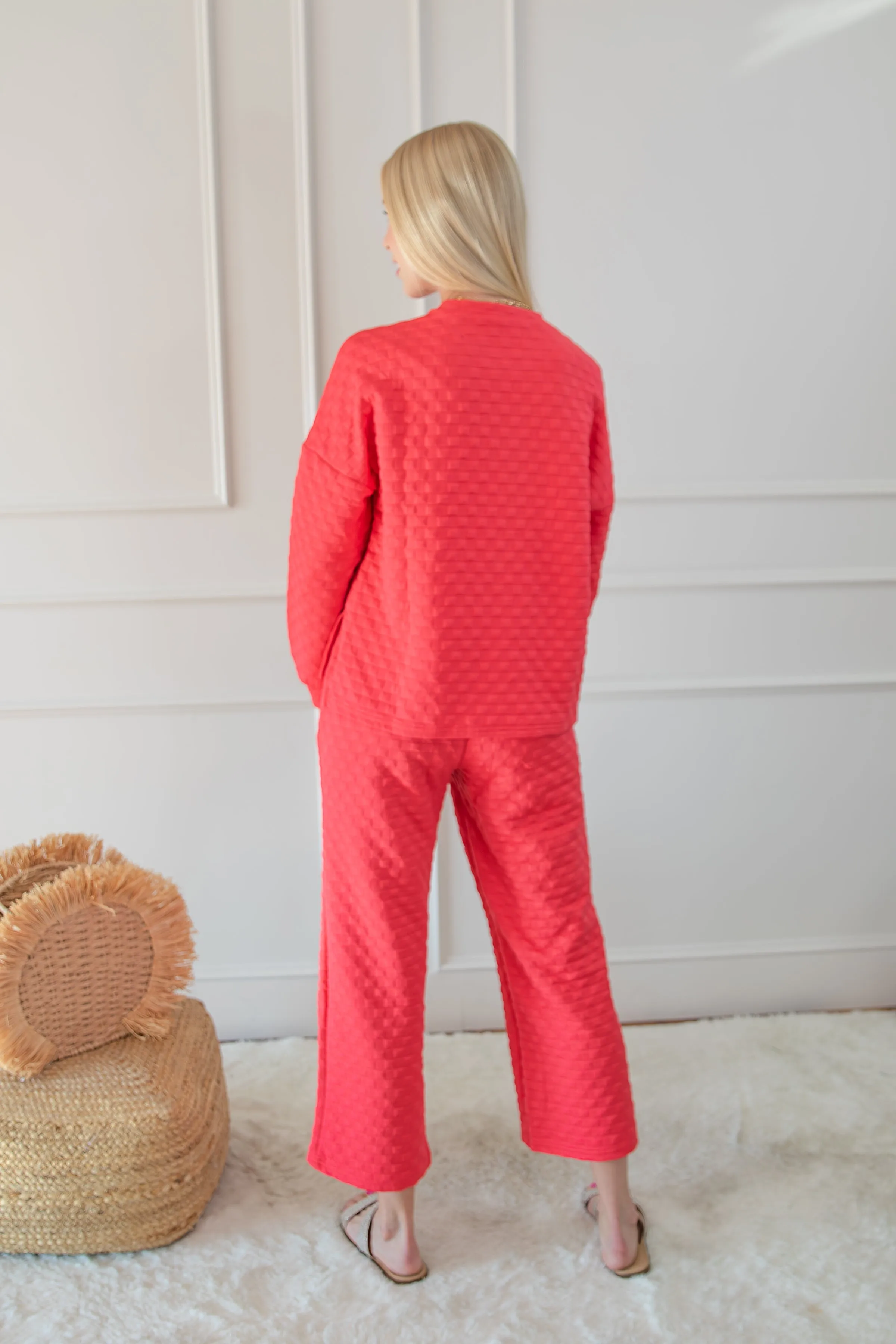 Checkered Textured Top and Pants Set sold by Roxie’s Picks product image thumbnail 2