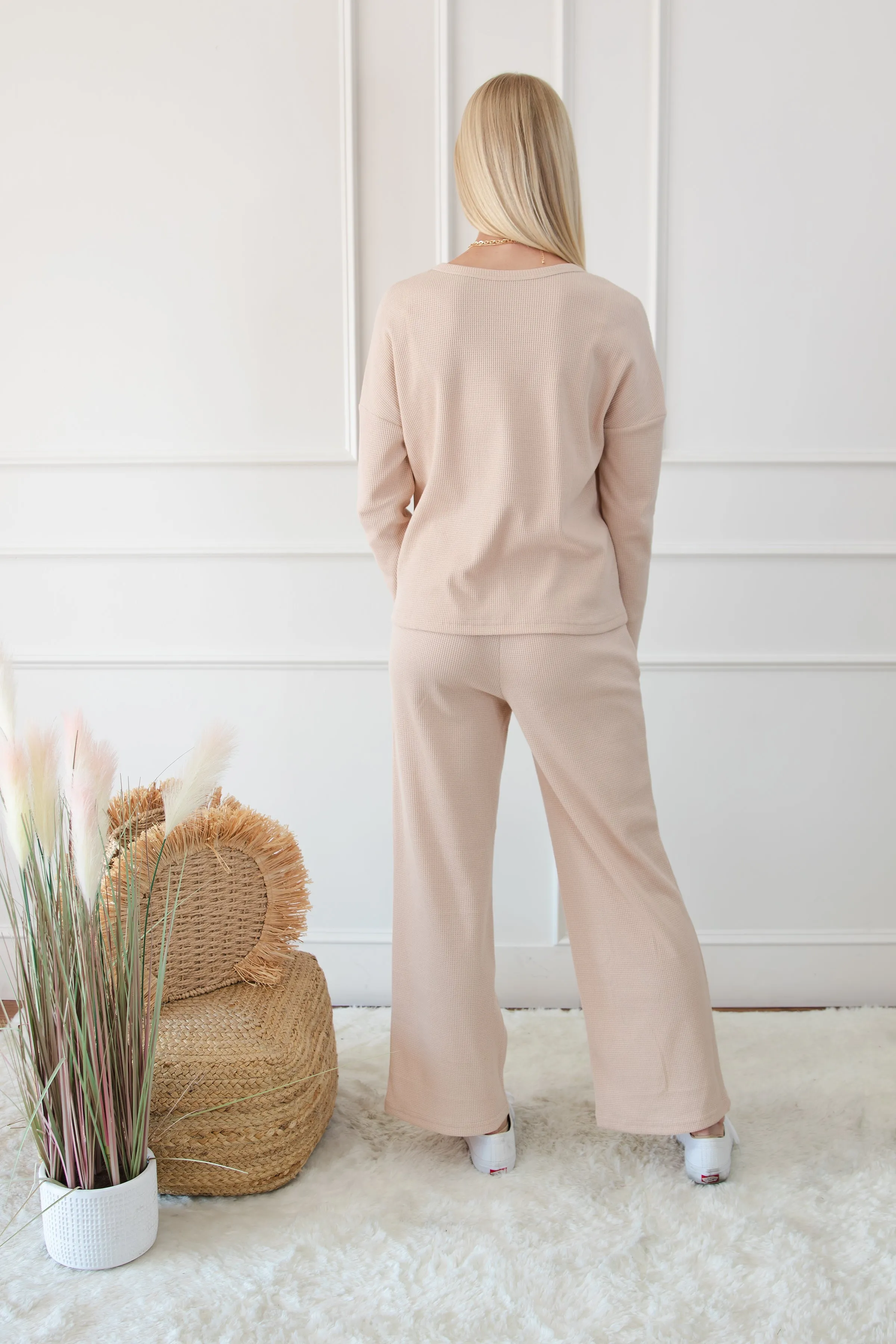 Textured Long Sleeve Tops and Pants Lounge Set sold by Roxie’s Picks product image thumbnail 2