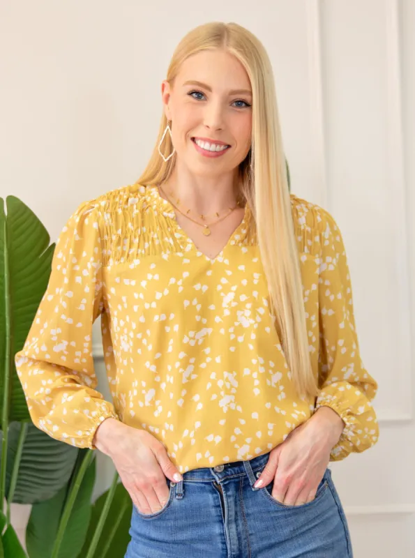 Front Split Neck Loose Blouse sold by Roxie’s Picks