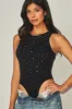 Rhinestone Embellished Seamless Bodysuit sold by Roxie’s Picks