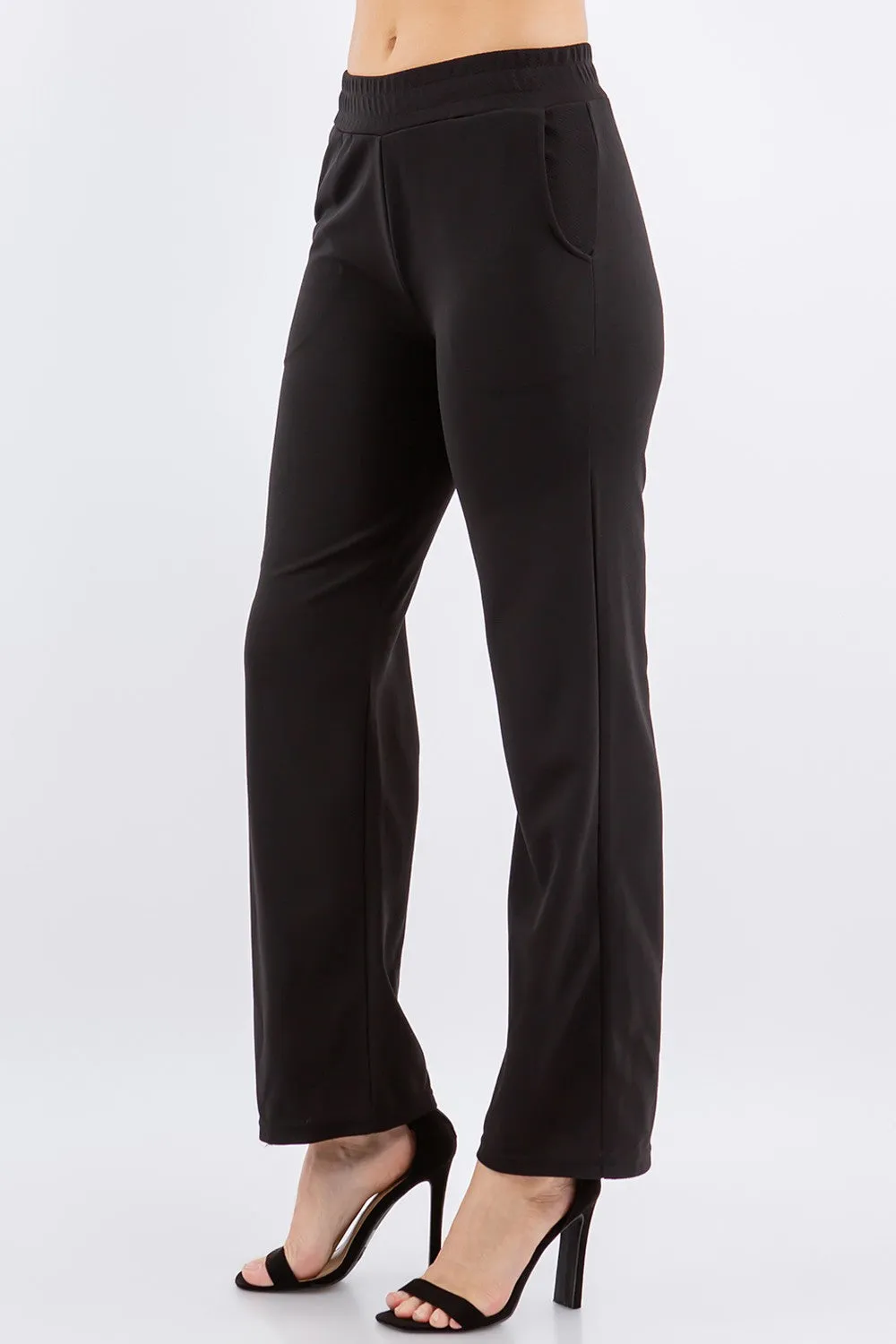 Knit Crepe High Waist Tailored Pocket Pants sold by Roxie’s Picks product image thumbnail 3