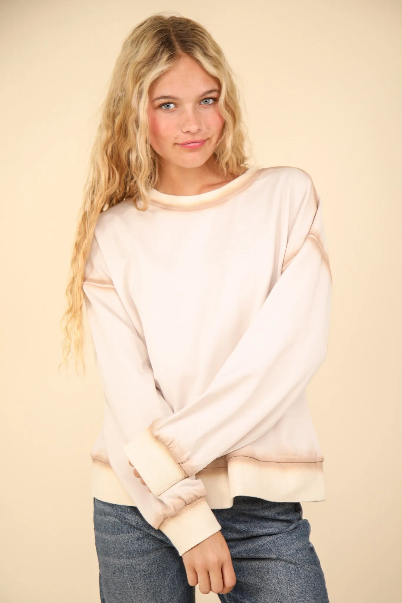Contrast Spray Detail Oversized SweatShirt Knit sold by Roxie’s Picks product image thumbnail 4