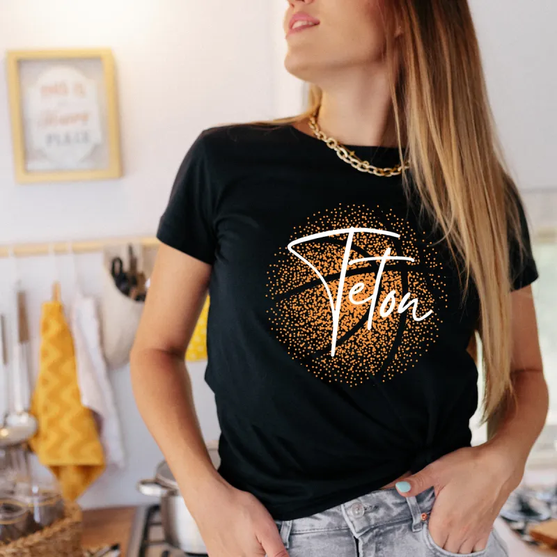 Personalized Faded Basketball Tee sold by Roxie’s Picks