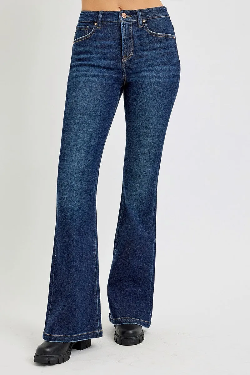 RISEN Full Size High Rise Flare Jeans with Pockets sold by Roxie’s Picks