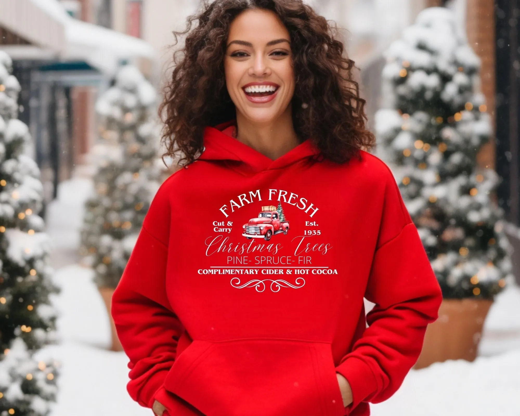 Farm Fresh Christmas Tree Hoodies sold by Roxie’s Picks product image thumbnail 4
