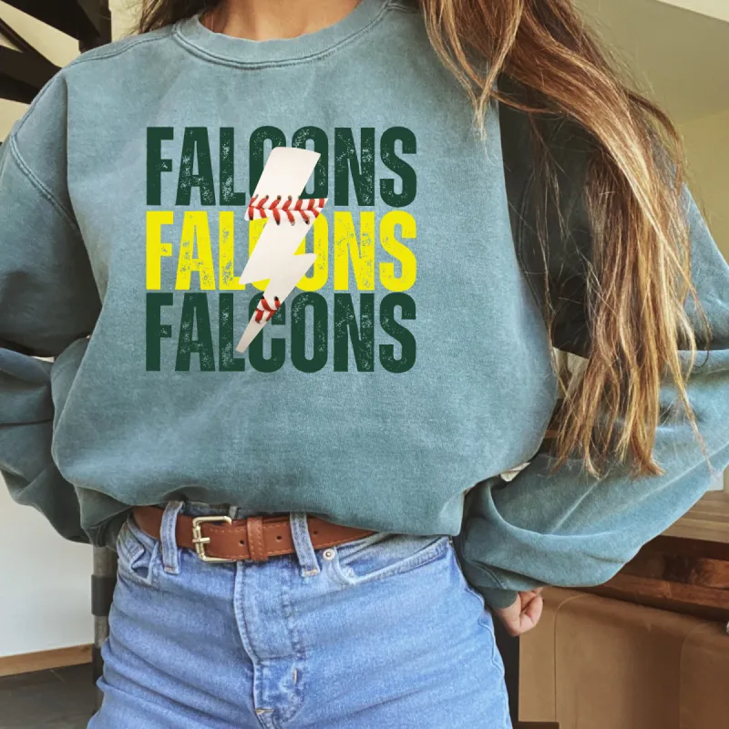 Custom Lightning Baseball Comfort Color Sweatshirt sold by Roxie’s Picks