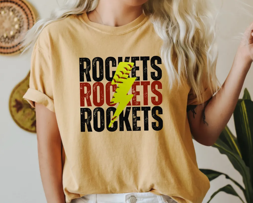 Custom Lightning Softball Comfort Color Tee sold by Roxie’s Picks